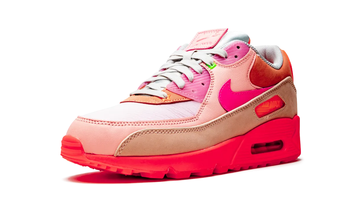 AIR MAX 90 PRM WMNS "Platinum Crimson/Bright Purple" Comfort durability Outsole Pattern