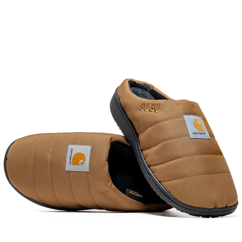 Quick Slide Fashionable Open-toe Sandals SUBU x Carhartt WIP Cordura Slippers - Hamilton Brown