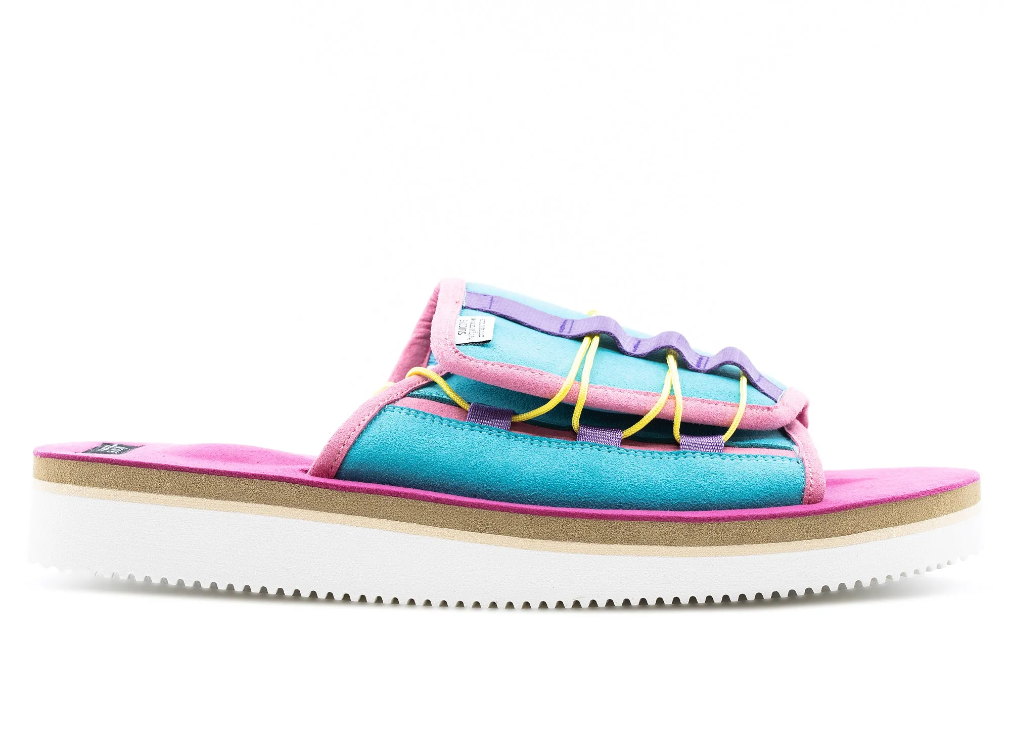 Elevated Sole Suicoke Olas-Ecs Sandals 'Turquoise/Pink'