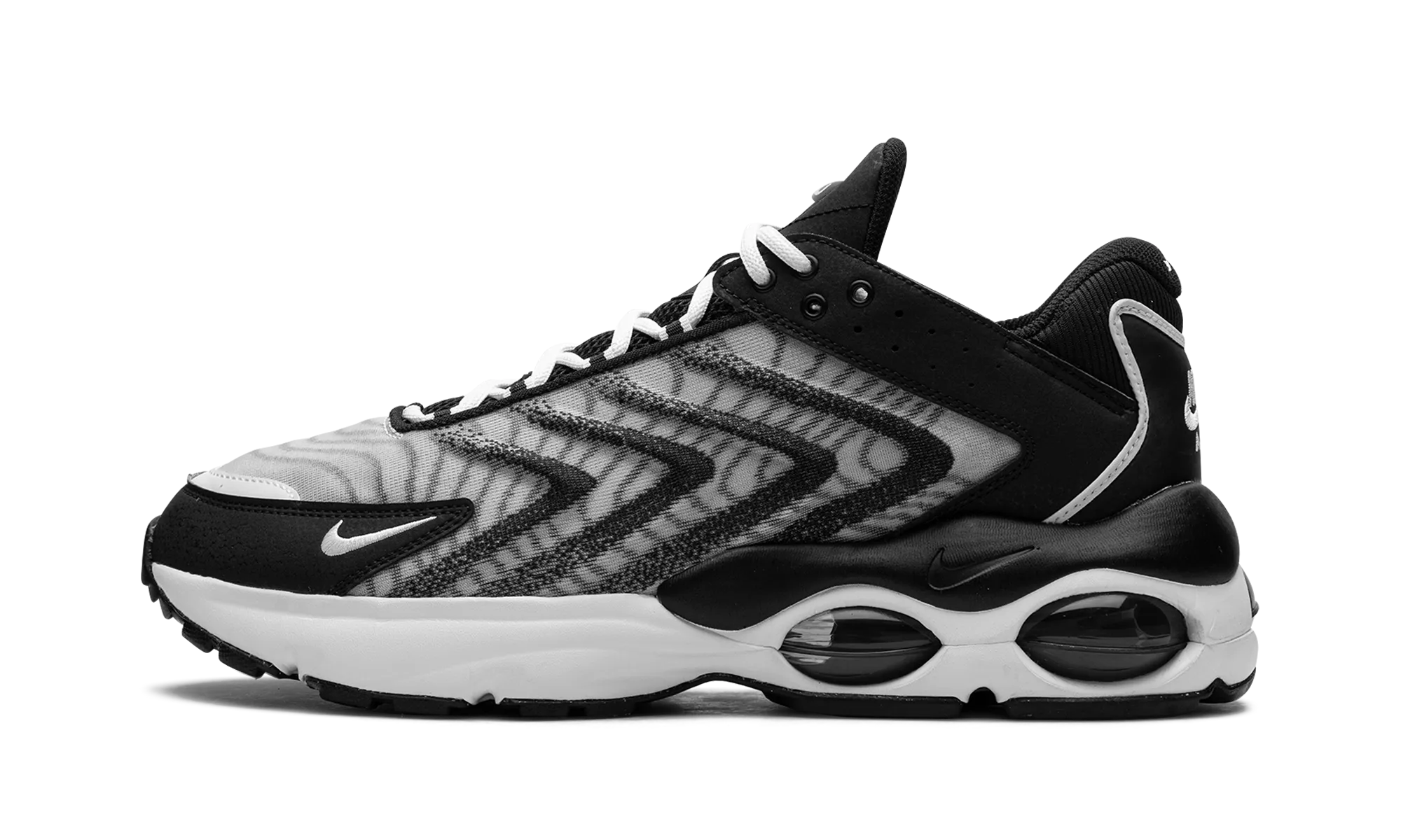 genuine - leather - upper shoes Air Max TW "Black White"