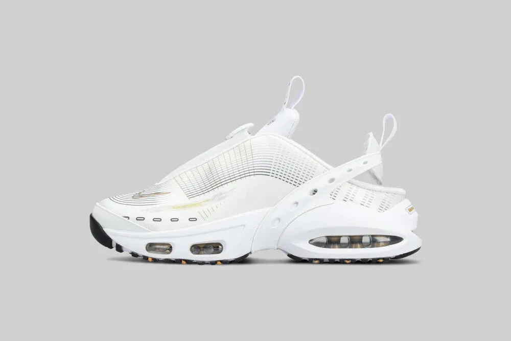 Women's Nike Air Max Craze 'White and Metallic Gold' maximalist shoe style