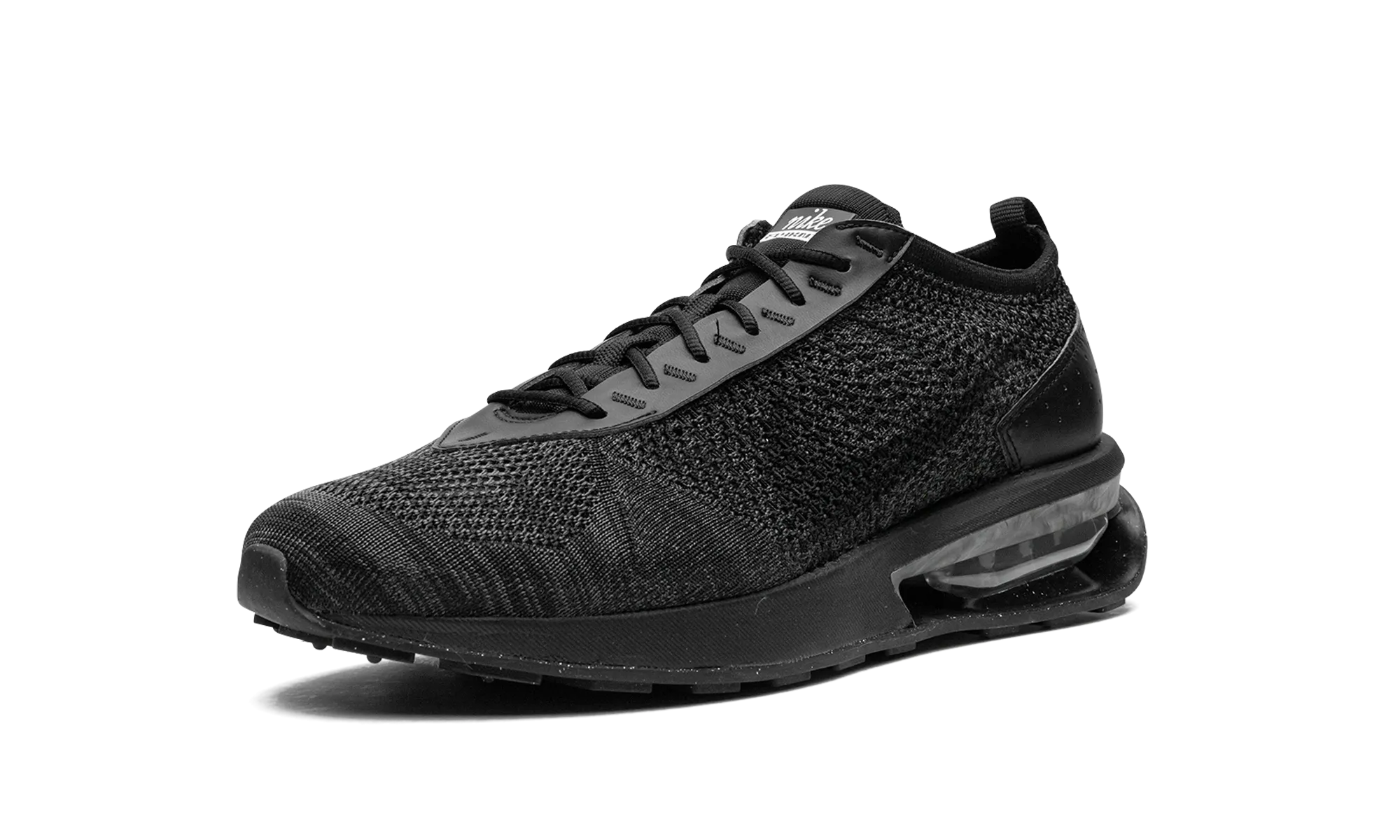 running on road Youth Air Max Flyknit Racer "Triple Black"