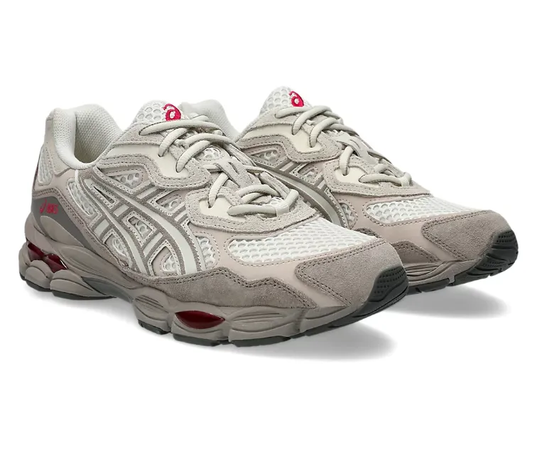 Women??s Asics Gel NYC (Cream/Burgandy) Narrow Toe Box Multi Layer Cushion