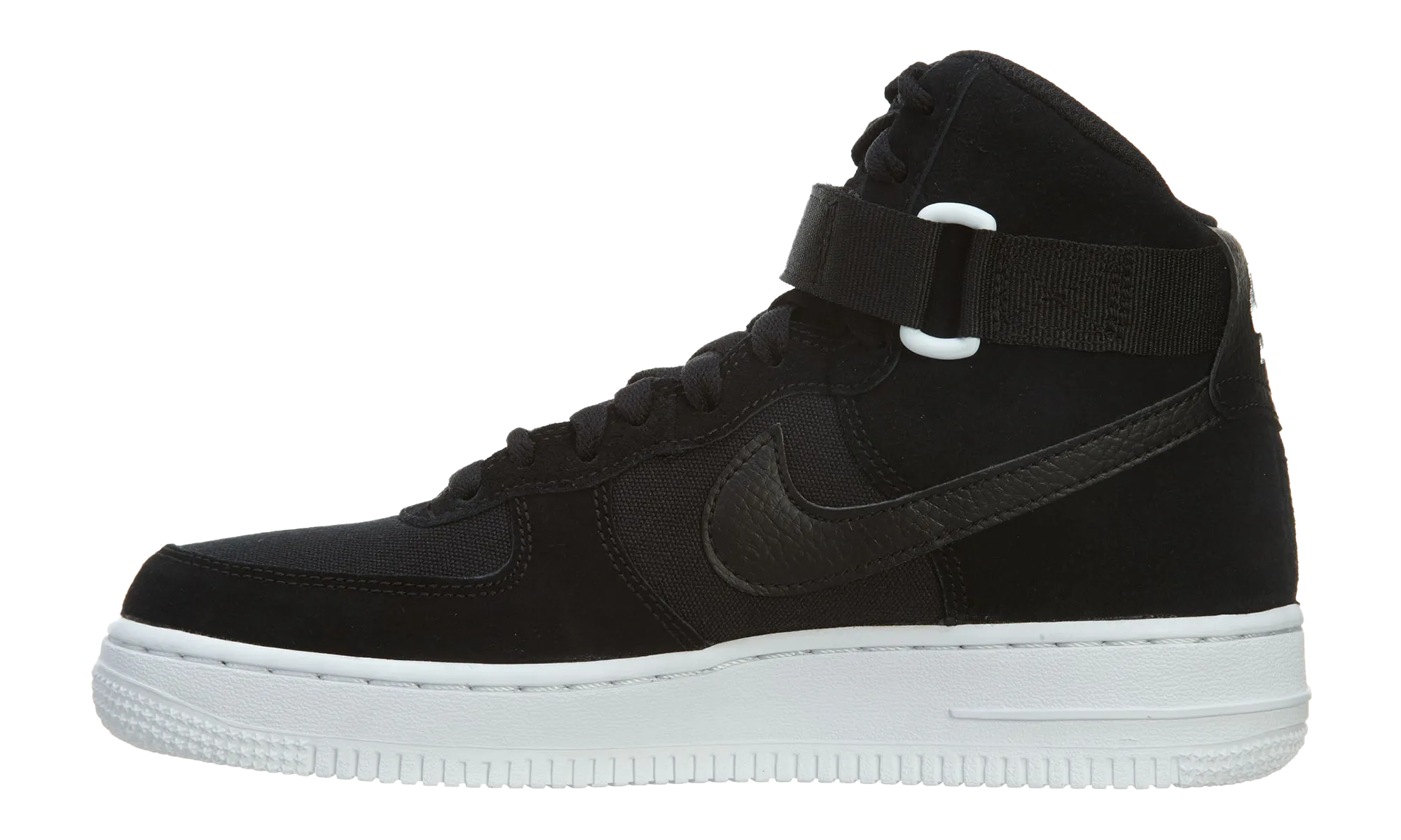 Orthopedic Fit Distinctive breathability Air Force 1 High GS "BLACK WHITE"