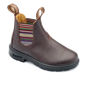 Blundstone 1413 - Kids Striped Brown Elastic - Chelsea Comfortable Flex Practical Style