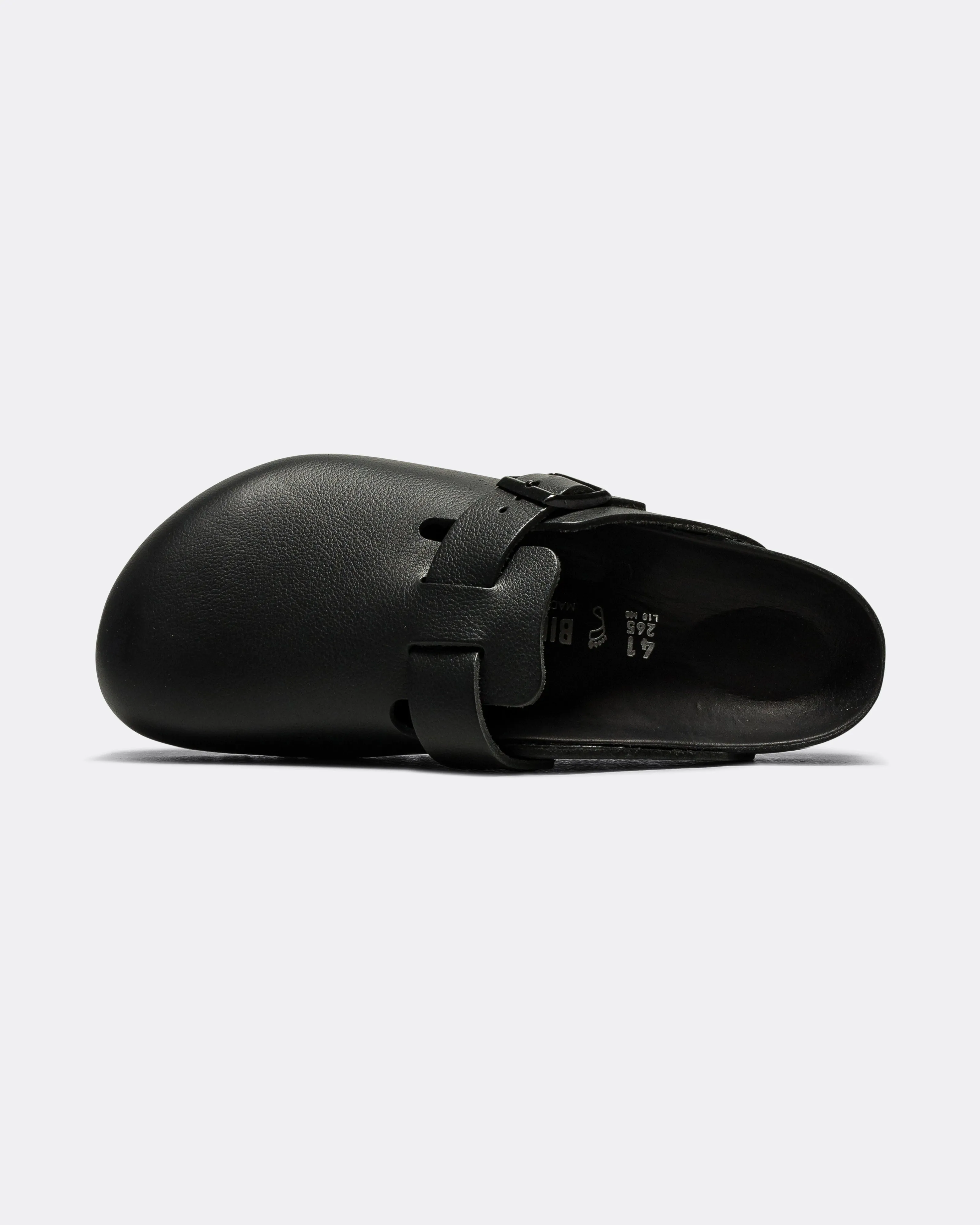 Boston Exquisite - Black Natural Leather Flexible Flats Light Travel Sandals