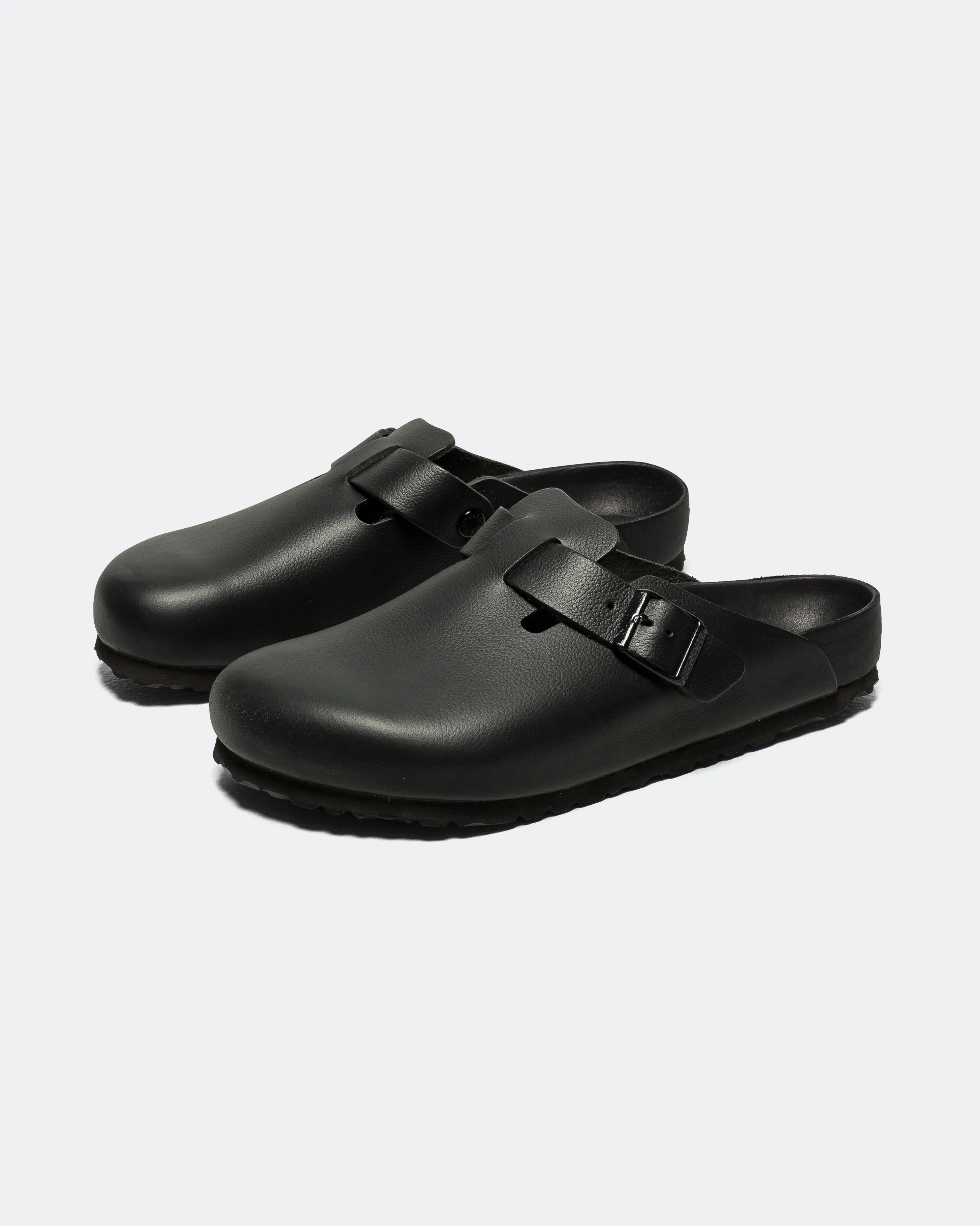 Compact Fit Chic Casual Shoes for Travel Boston Exquisite - Black Natural Leather