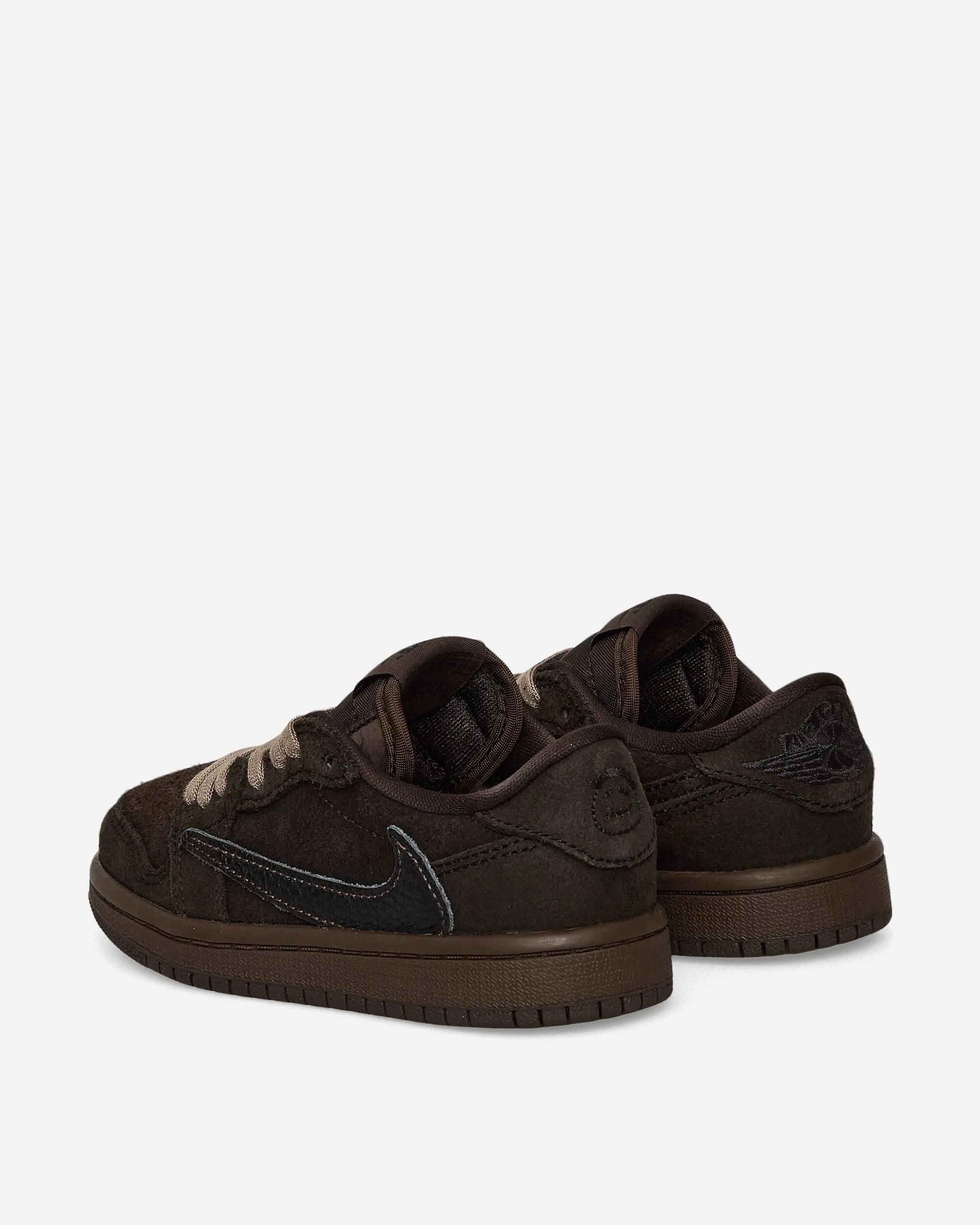 Lightweight Framework Flexible Outsole Flexure Travis Scott Air Jordan 1 Low (PS) Sneakers Velvet Brown / Dark Mocha