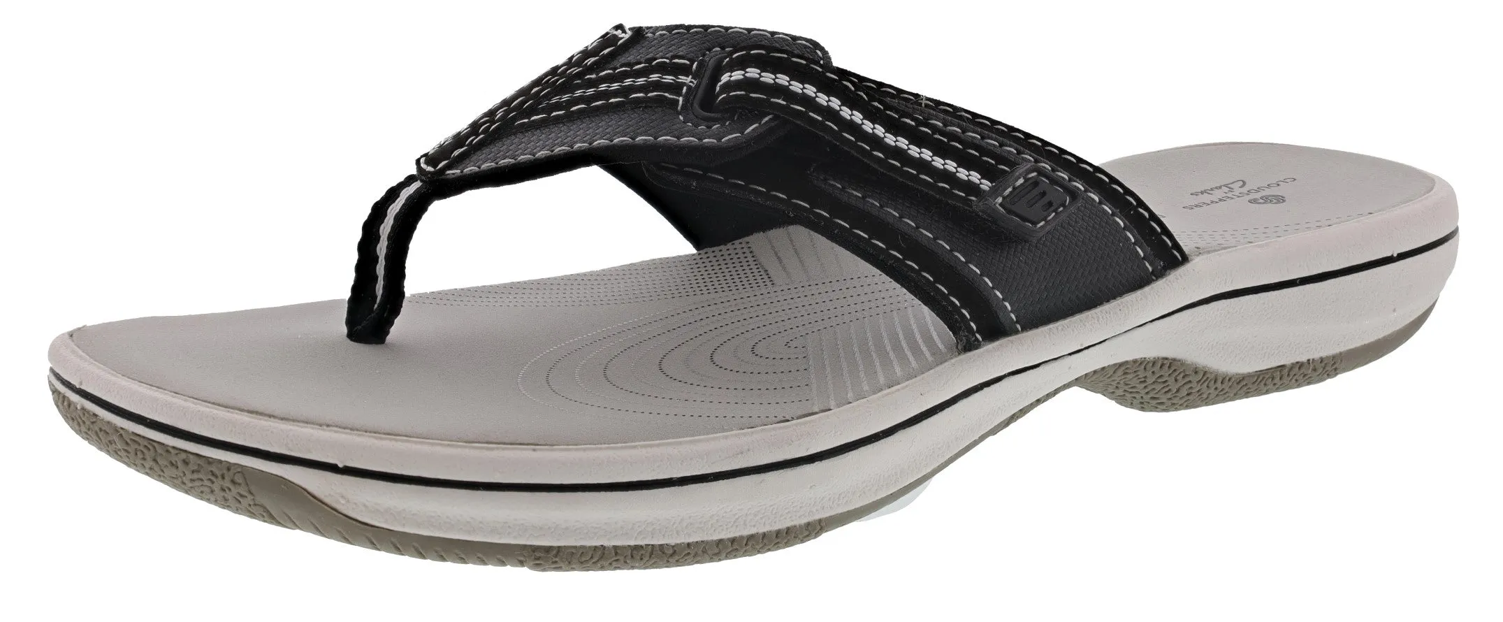 Clarks Women Cloudsteppers Walking Flip Flop Sandals Brinkley Jazz Park Chill