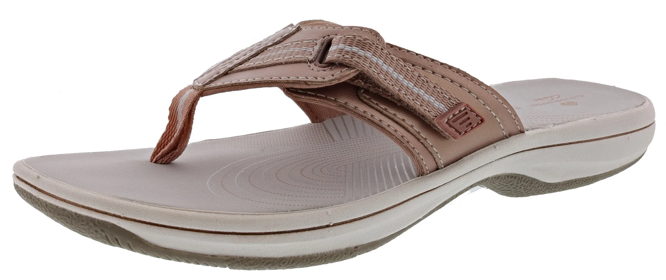 Clarks Women Cloudsteppers Walking Flip Flop Sandals Brinkley Jazz Quick Travel Outdoor Escape