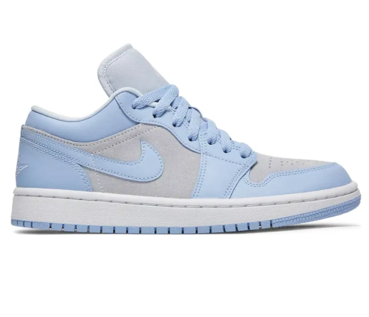 Aerated Insole Women's Nike Air Jordan 1 Low (Football Grey/Aluminium Blue)