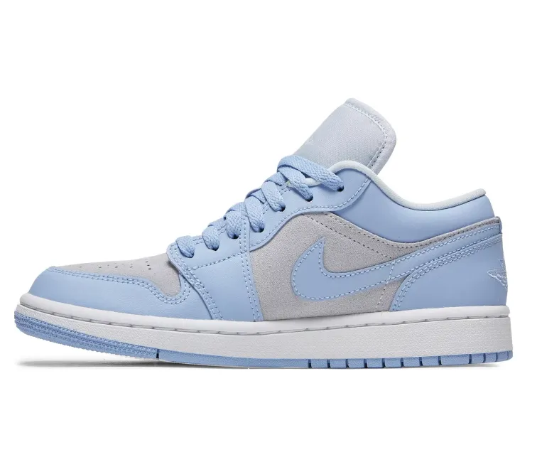 Women's Nike Air Jordan 1 Low (Football Grey/Aluminium Blue) Multi Density Sole