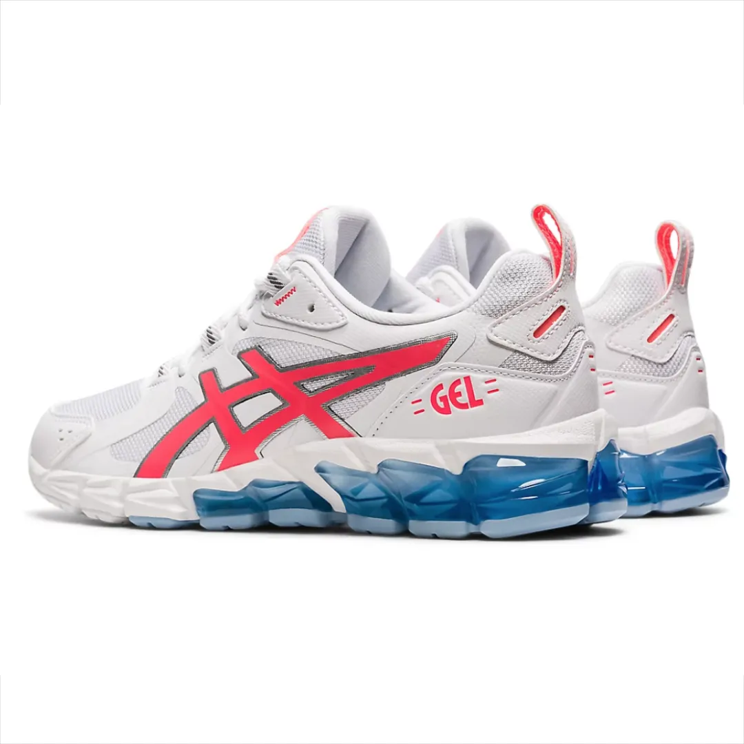 Women's Asics Gel-Quantum 180 6 (White/Blazing Coral) Breathable Upper Design Slip   Resistant
