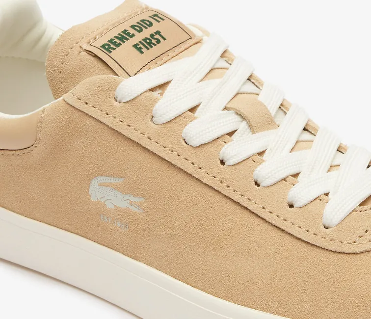 Women??s Lacoste Baseshot 124 2 SFA (Light Brown/Off White) Padded cushioning Designer Look
