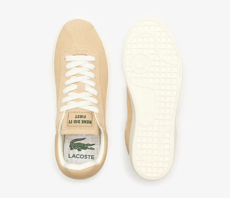 Women??s Lacoste Baseshot 124 2 SFA (Light Brown/Off White) Neutral Arch Resilient Form
