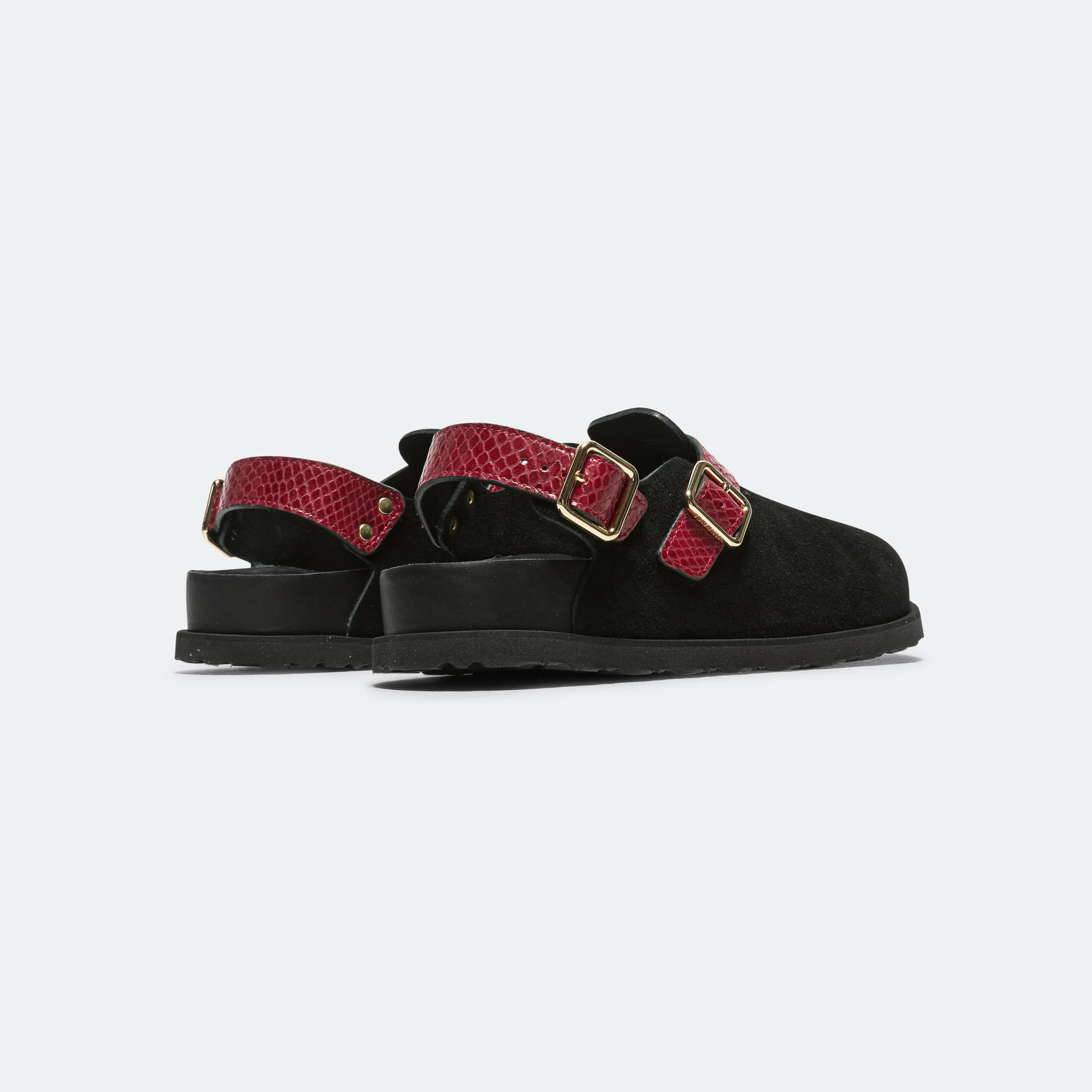 Tokio Cazador Narrow - Red Snake Leather Slip On Style