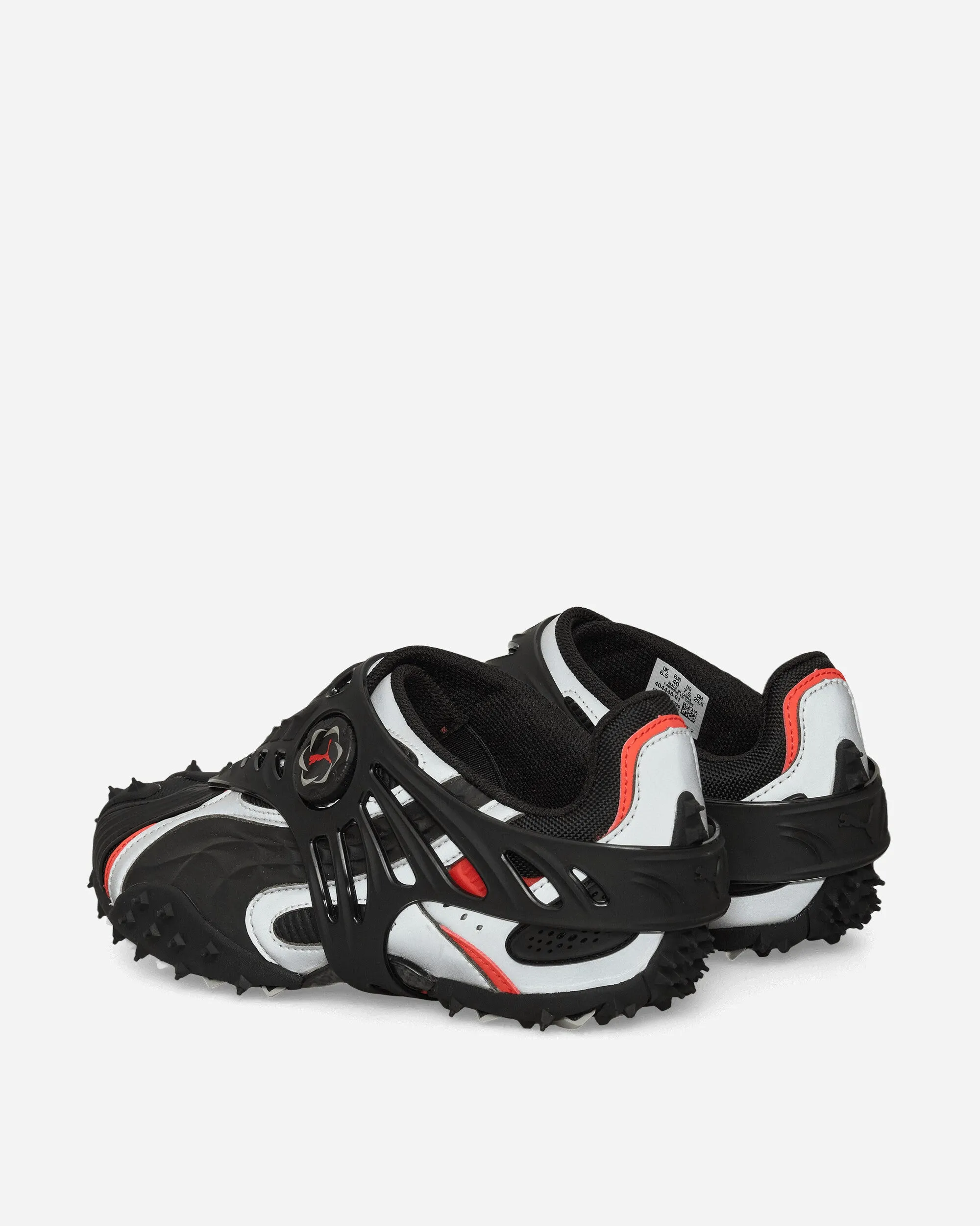 A$AP Rocky Mostro Gabbia Leather Sneakers Black / Silver Pressure Relief Grooves