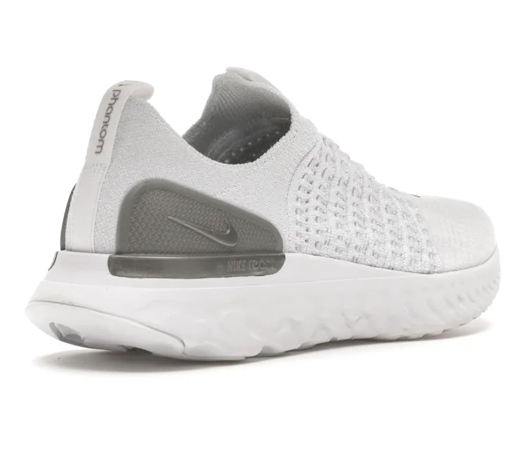 Women's Nike React Phantom FK 2 (True White/Metallic) Arch Stabilizer System Rolling Transition