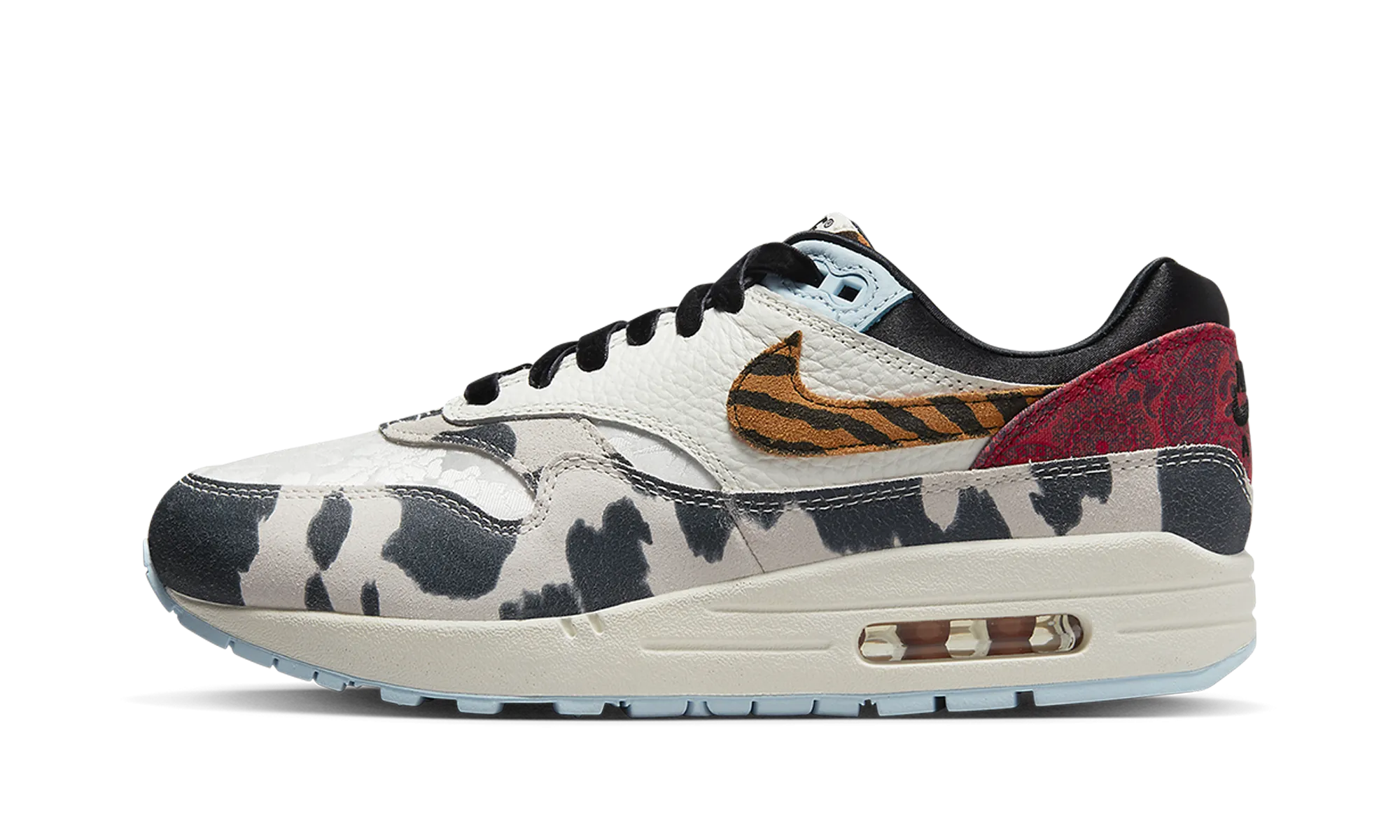 custom - designed shoes running tradition AIR MAX 1 '87 MNS WMNS "Tiger Swoosh Cow Print"