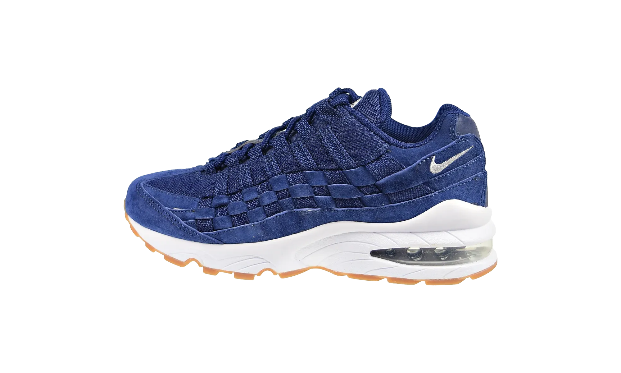Air Max 95 Woven GS "Blue Void/Wolf Grey" print Light - weight construction