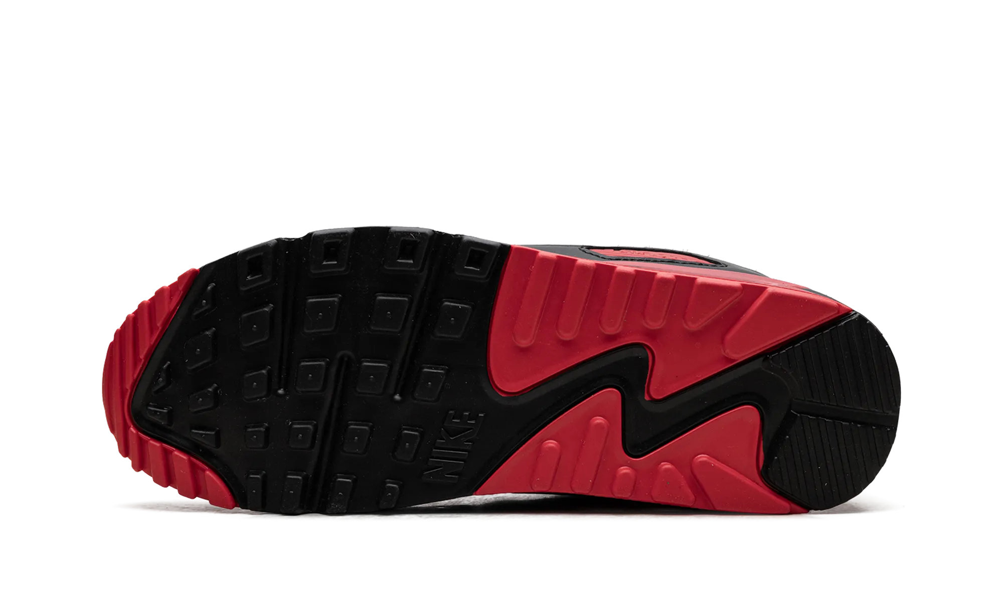 Air Max 90 "Smoke Grey Fire Red" concrete running gear microfiber shoes