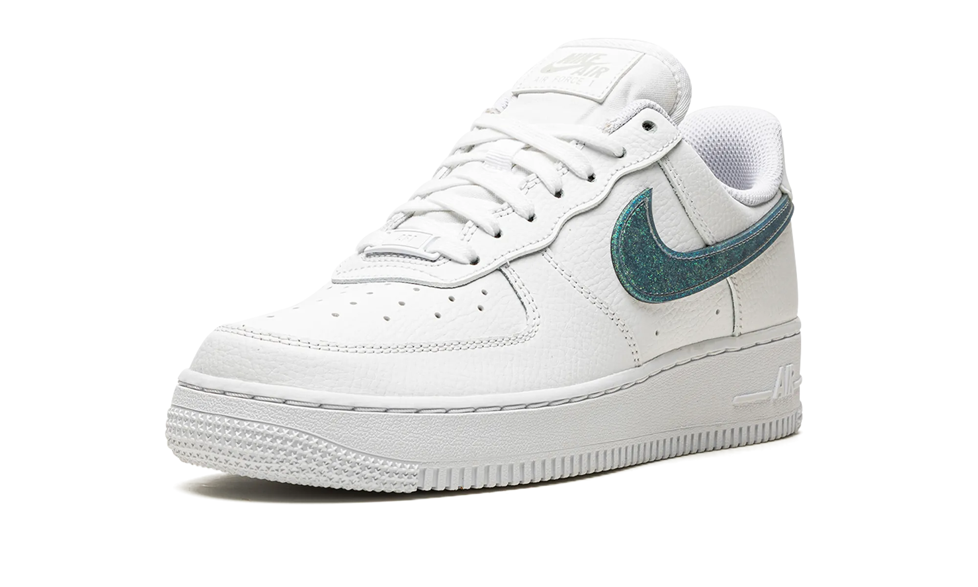 AIR FORCE 1 '07 ESS WMNS "Glitter Swoosh - Celery" Durable toe cap