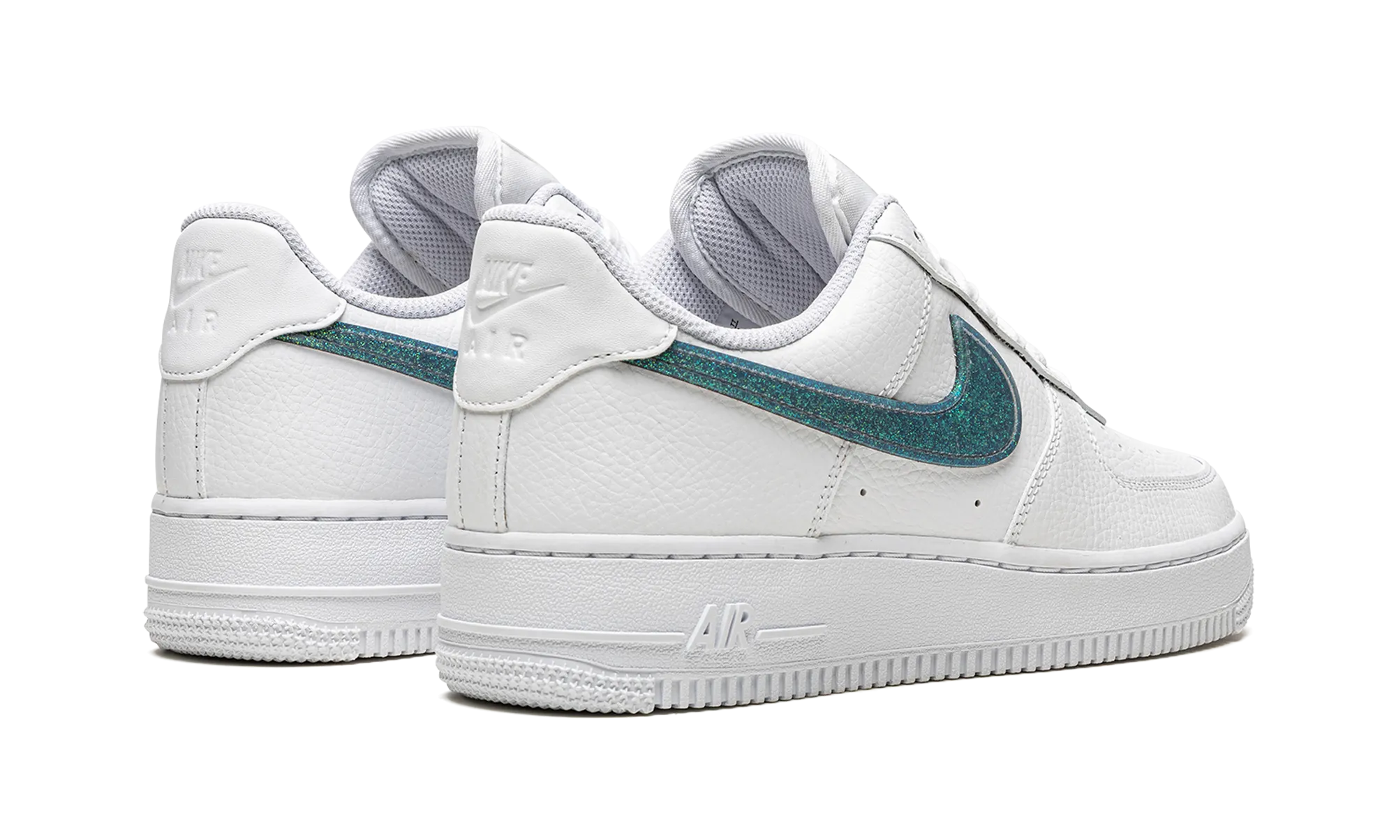 AIR FORCE 1 '07 ESS WMNS "Glitter Swoosh - Celery" Arch Support Design Hydrophobic Fabric Treatment