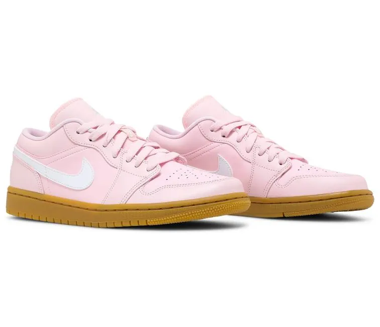 Women's Nike Air Jordan 1 Low (Arctic Pink/Gum) Memory Foam Collar