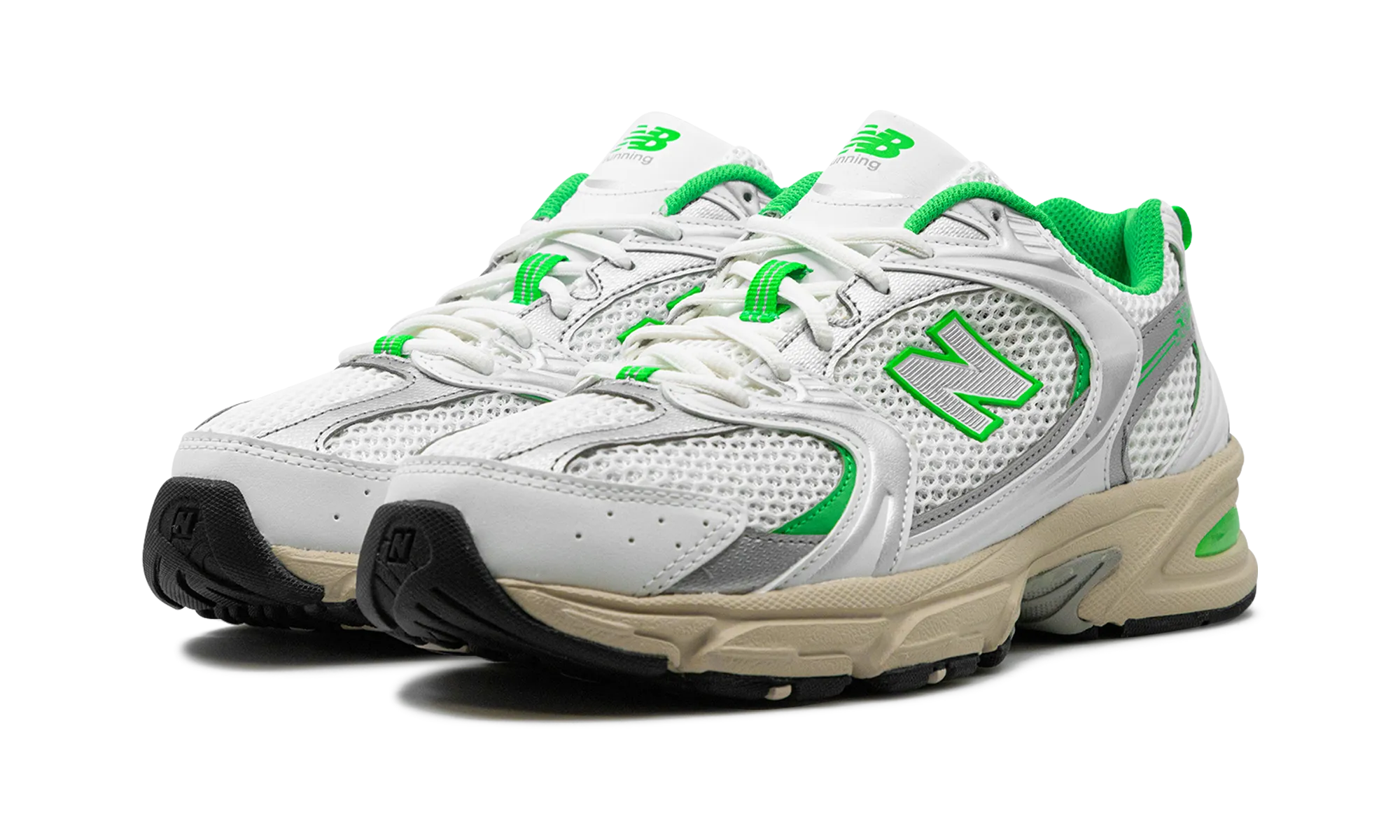 530 "White / Palm Leaf" lycra running gear anti - blister shoes