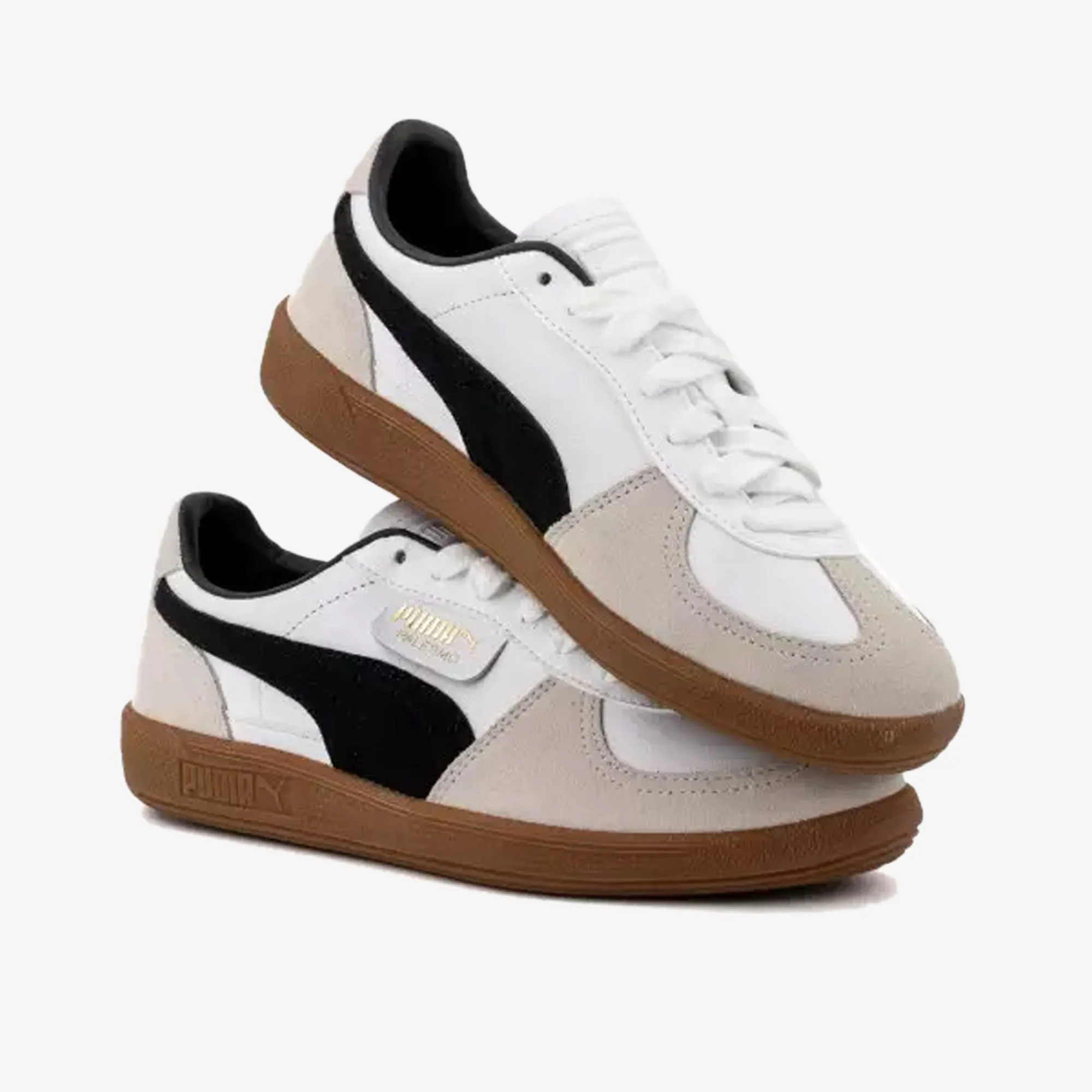 PUMA | PALERMO LTH { WHITE\VAPOR GRAY-GUM Bus stop