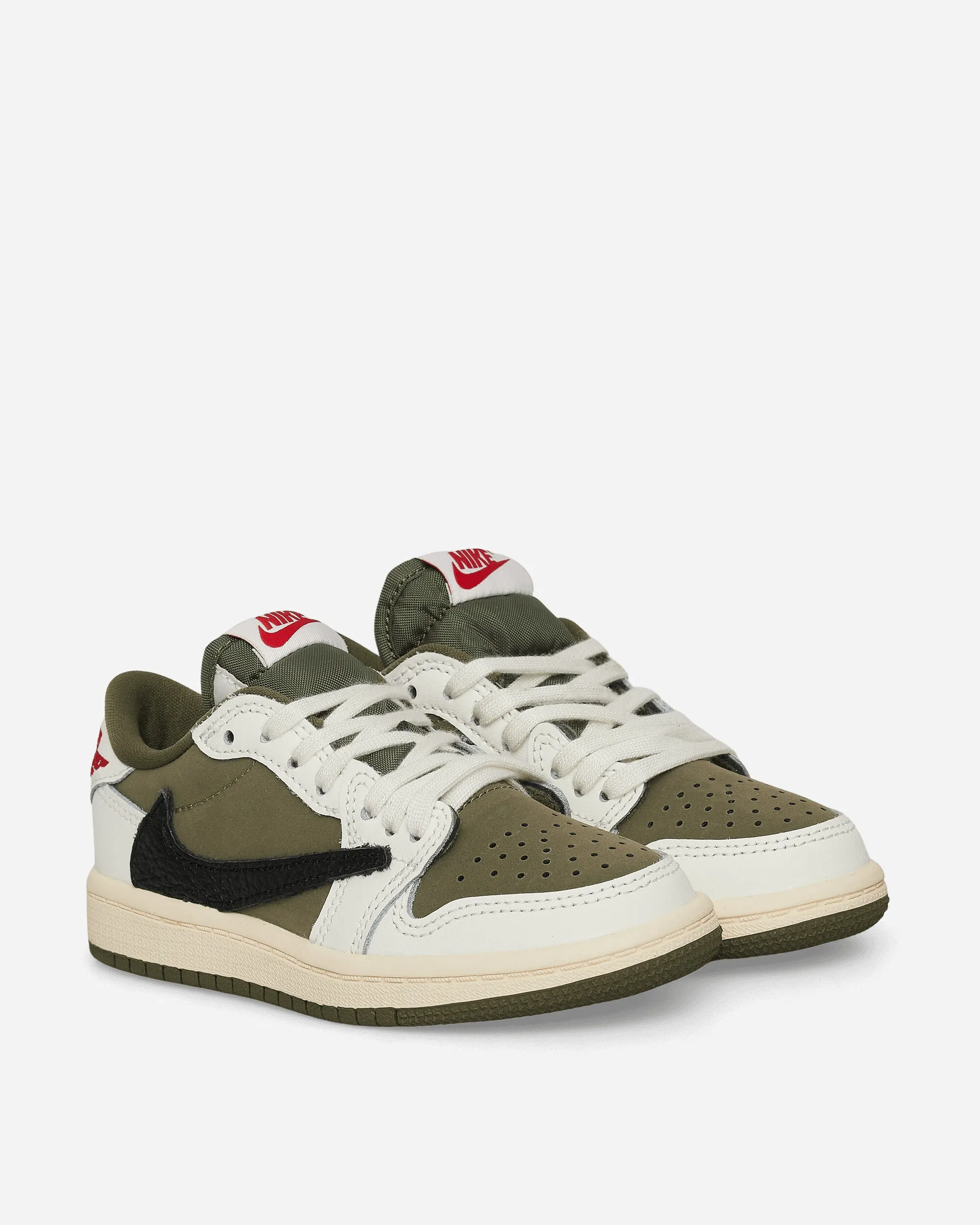 Travis Scott Air Jordan 1 Low (PS) Sneakers Medium Olive Non Marking Tread