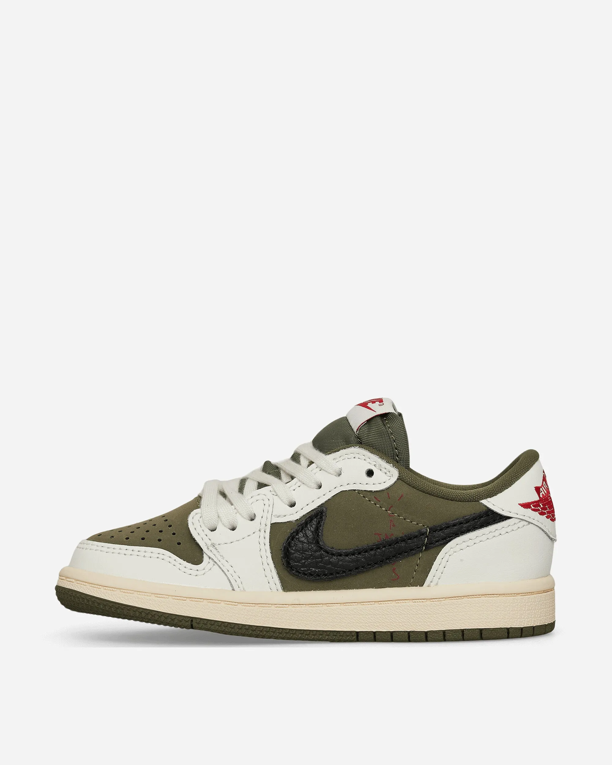 Travis Scott Air Jordan 1 Low (PS) Sneakers Medium Olive Smooth Use Gym Casual