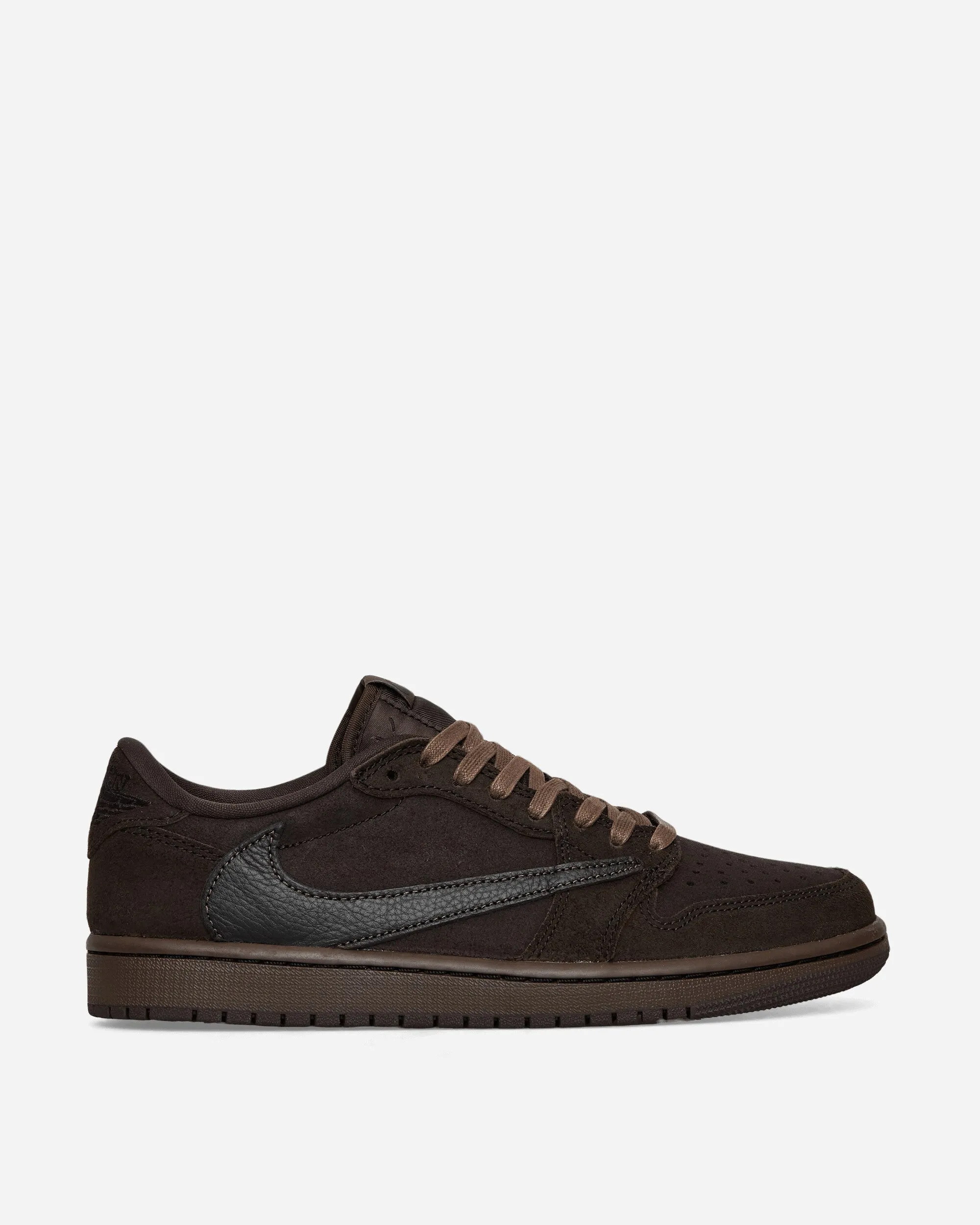 Recycled Polyester Fabric Stylish Option Travis Scott Air Jordan 1 Low Sneakers Velvet Brown / Dark Mocha
