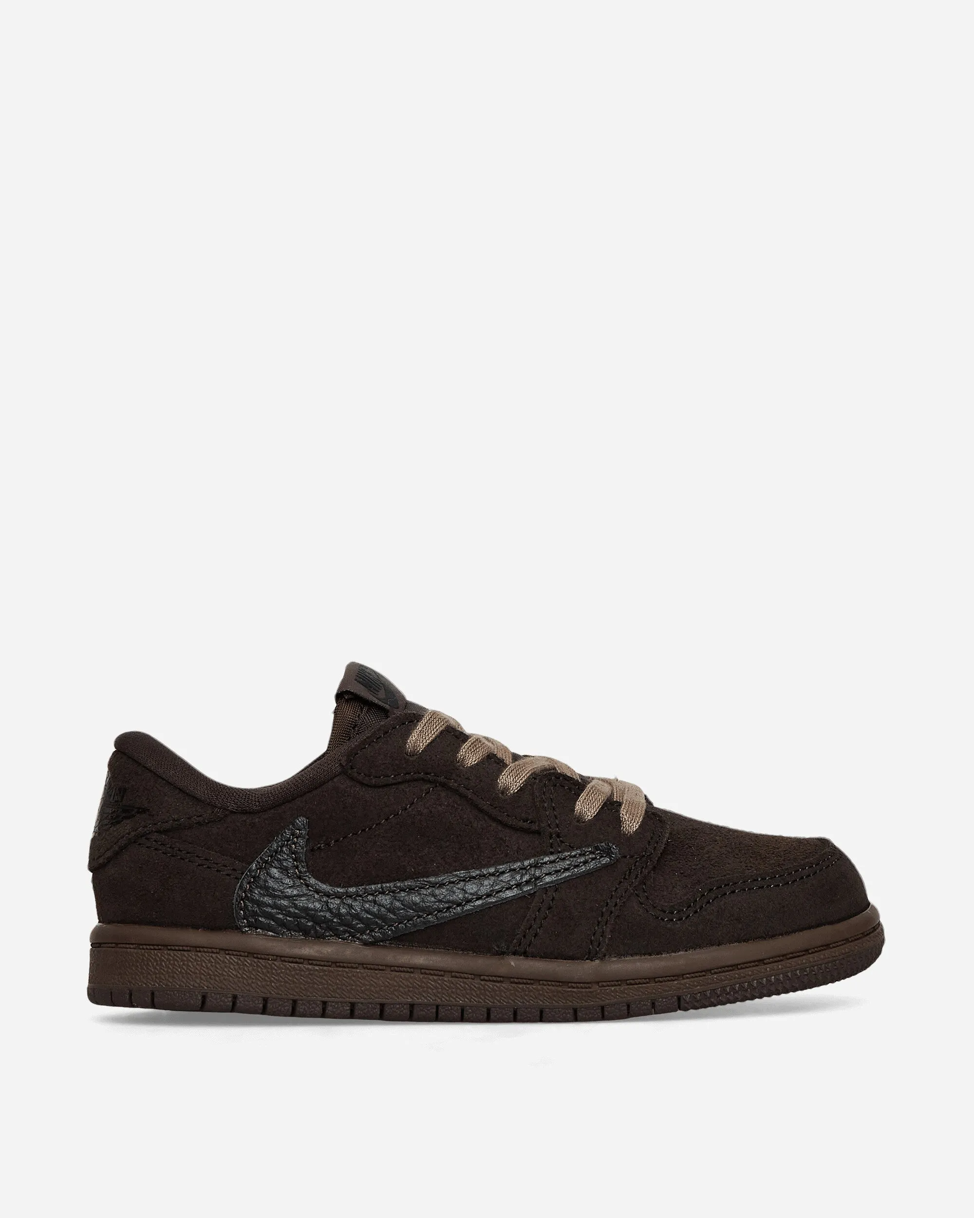 Tensile Reinforcement Eco Use Travis Scott Air Jordan 1 Low (TD) Sneakers Velvet Brown / Dark Mocha