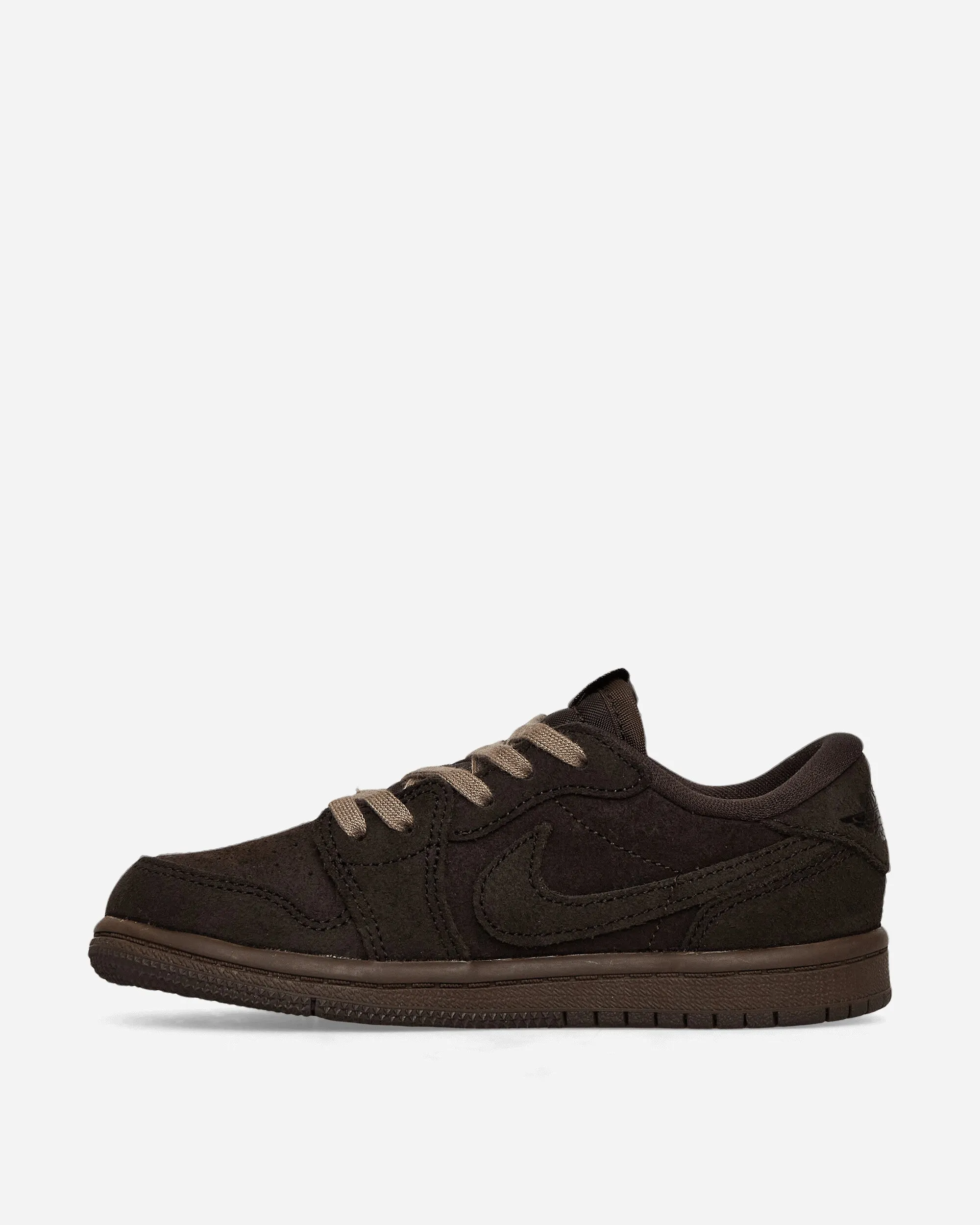 Rubber Traction Sneaker Retailers Travis Scott Air Jordan 1 Low (TD) Sneakers Velvet Brown / Dark Mocha
