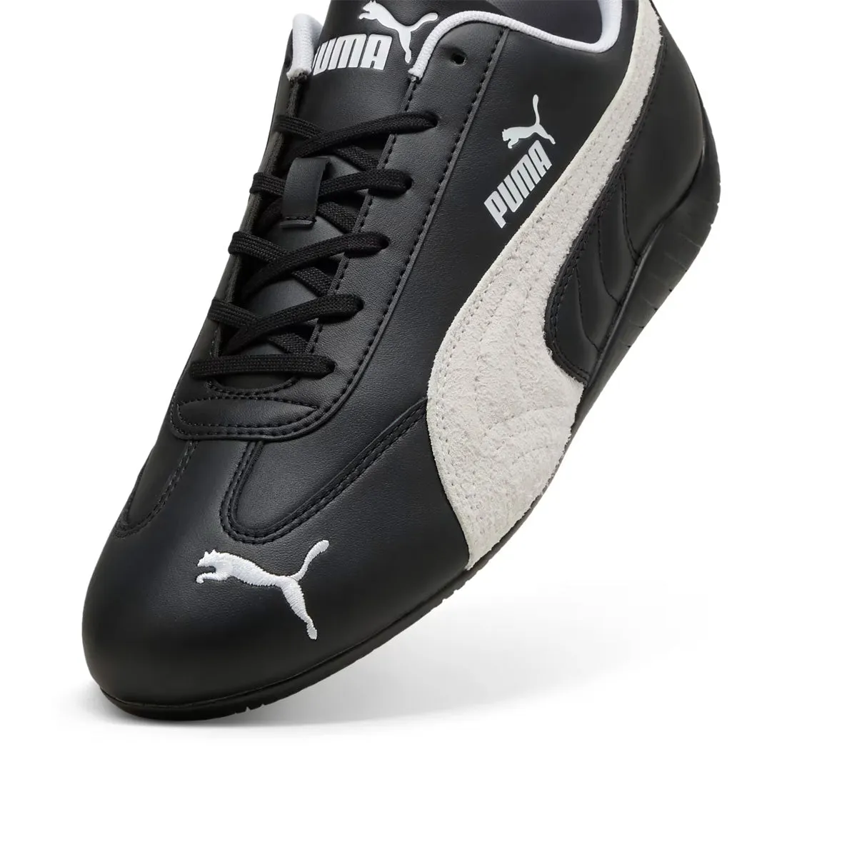 lace - up closure Speedcat Leather 'Black White'