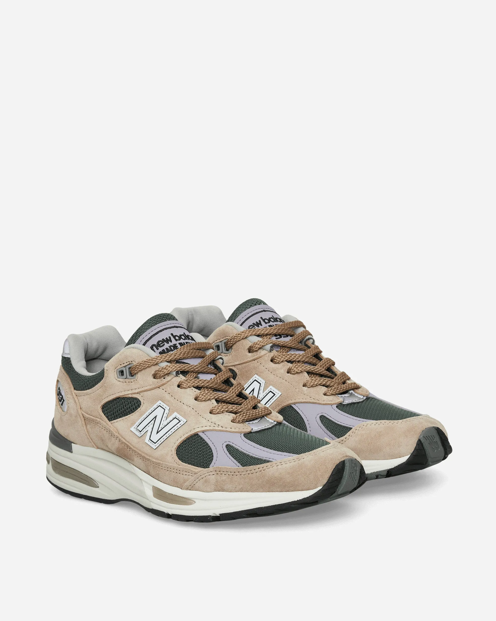 MADE in UK 991v2 Sneakers Cement / Douglas Fir / Lavender Grey Active Fit Tensile Strength