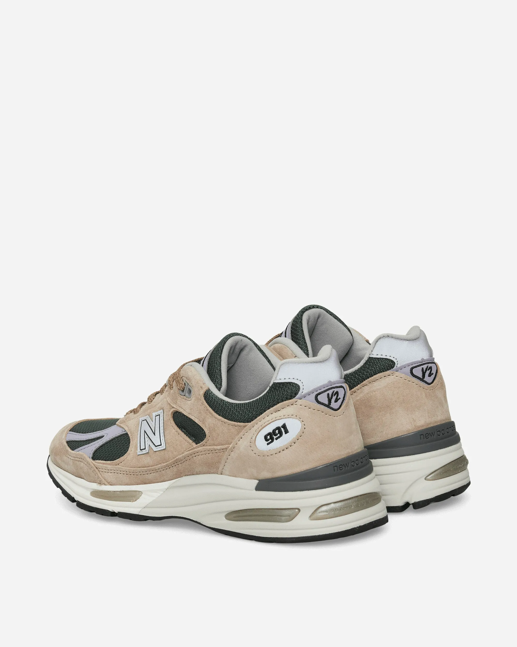 MADE in UK 991v2 Sneakers Cement / Douglas Fir / Lavender Grey Lightweight EVA Foam Design Performance Mode