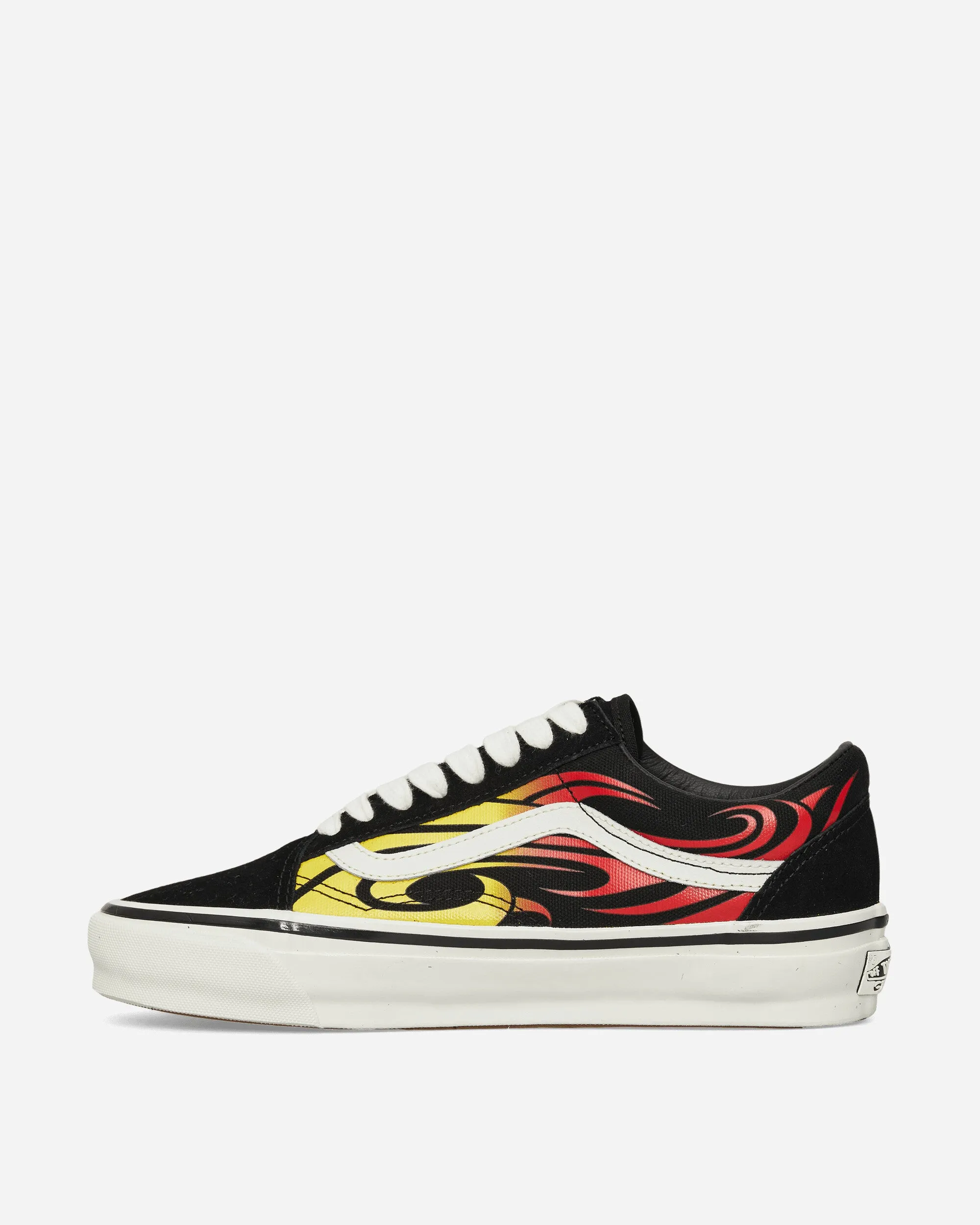 Premium Old Skool Y2K Flame Sneakers Black / White Balanced Arch Rebound Midsole