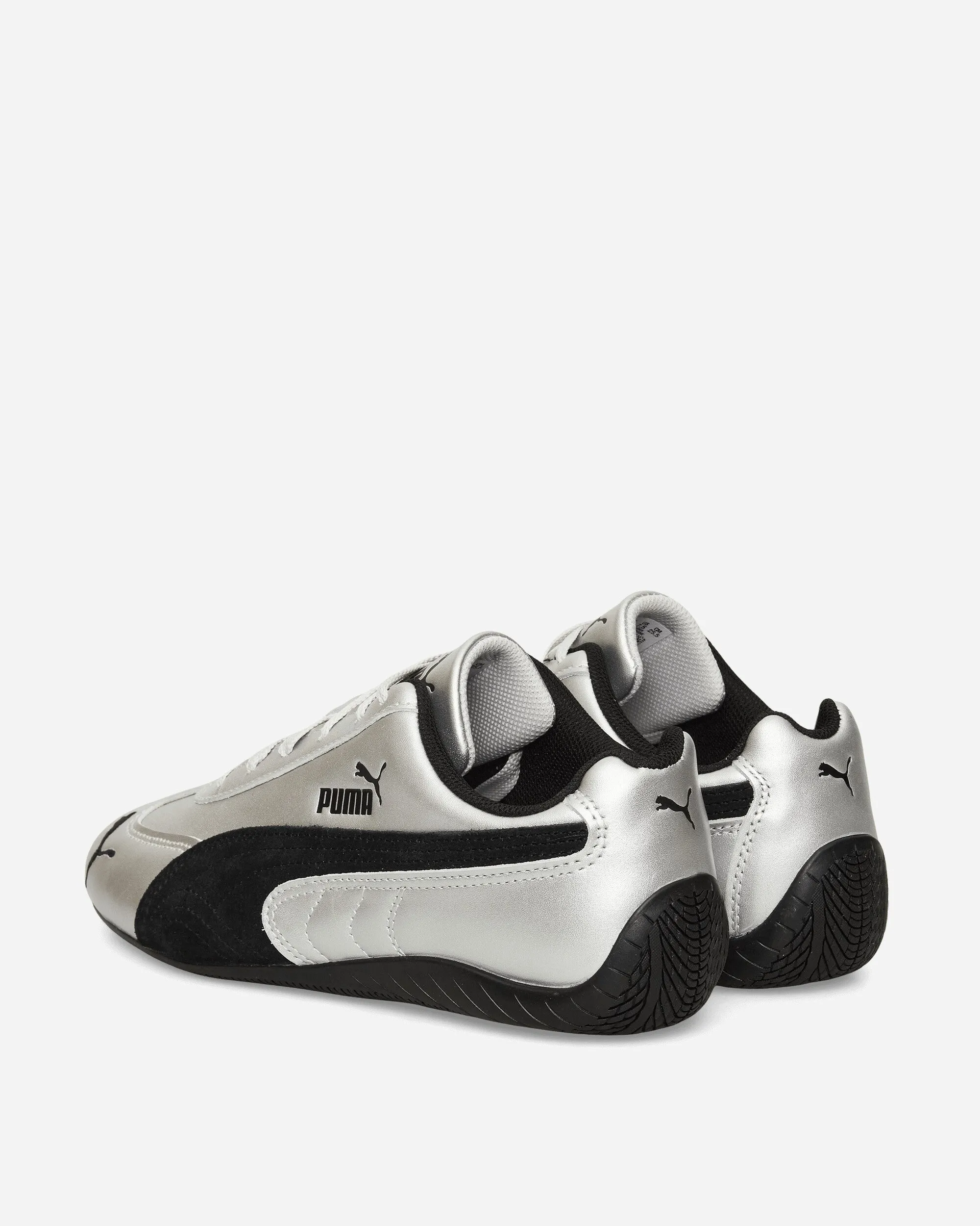 Speedcat Metallic Sneakers Silver / Black Collapsible Heel