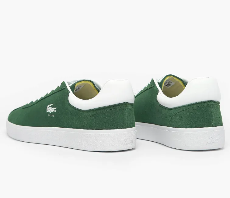 Adaptive Fit Design Hyperlock Heel Counter Men??s Lacoste Baseshot 223 1 SMA (Dark Green/White)