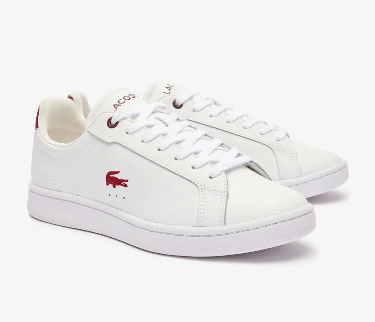 Low Bounce Women's Lacoste Carnaby Pro 124 4 SFA (White/Burgundy)