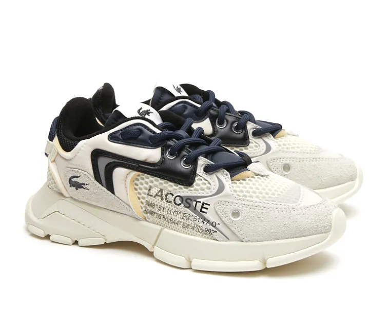 Women's Lacoste L003 Neo 123 1 SFA (Off White/Black) Fresh Airflow ShockAbsorbing
