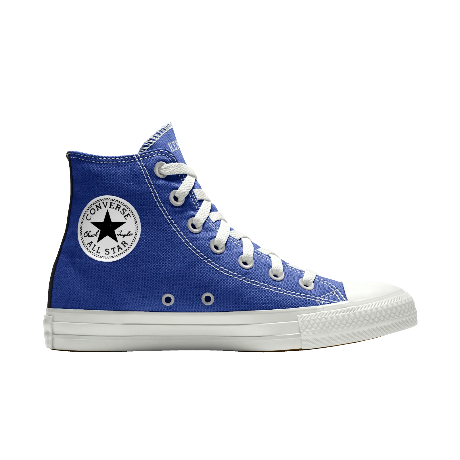 Upgraded cushioning front - zip Kentucky Wildcats Converse Hi 'Blue'