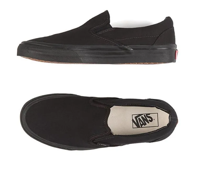 Comfort Laces Anti Slip Laces Vans Classic Slip-On (Black/Black)