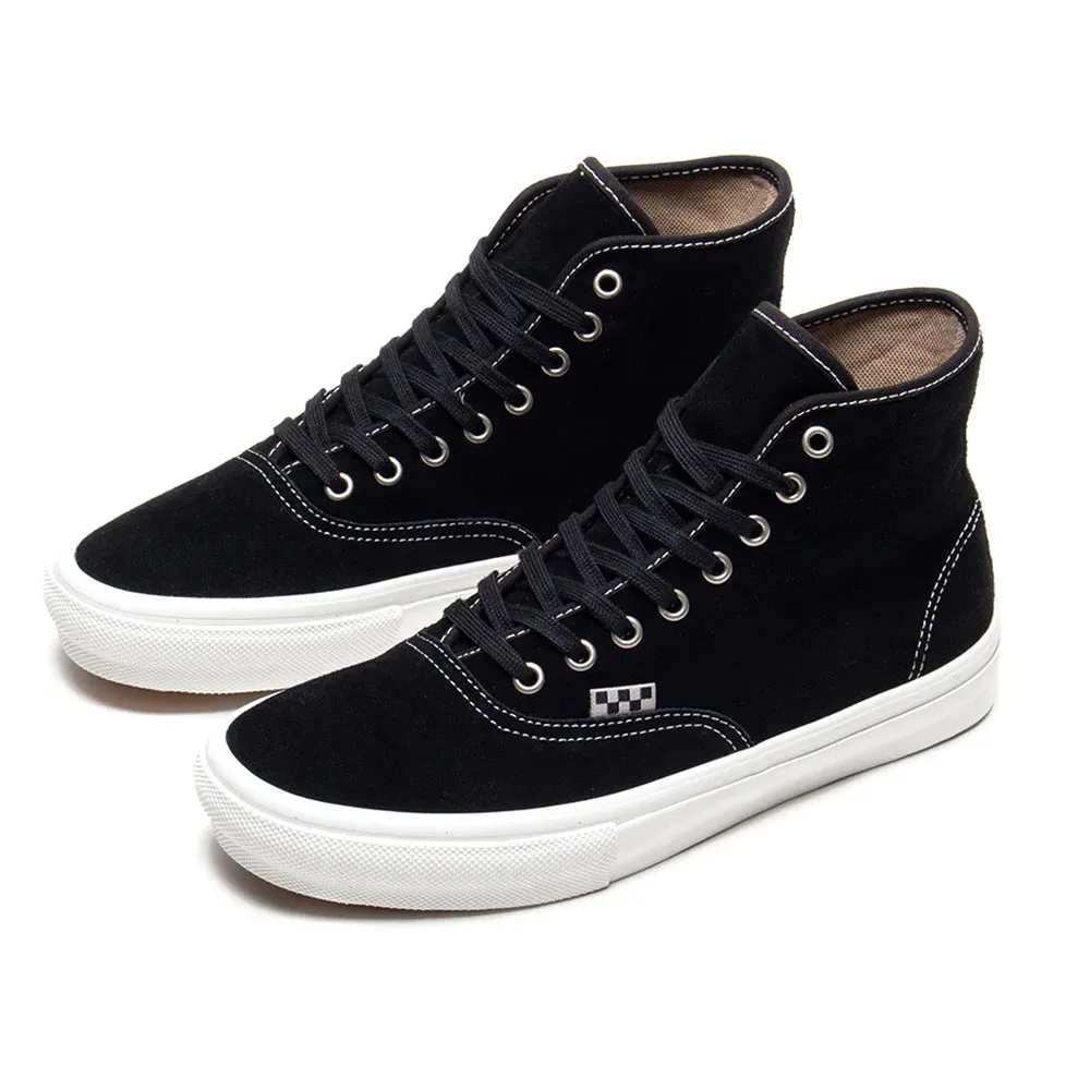 Vans - Skate Authentic High (Black/White) Breathable mesh Active Comfort