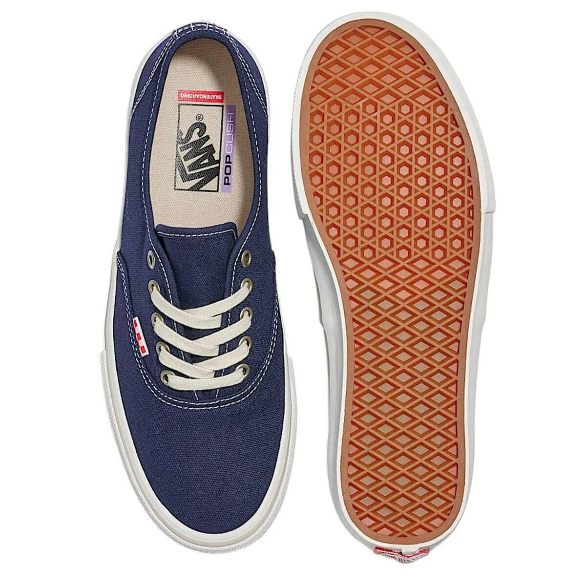 Street Walk Foot Security Vans - Skate Authentic Shoes Navy/Turtledove