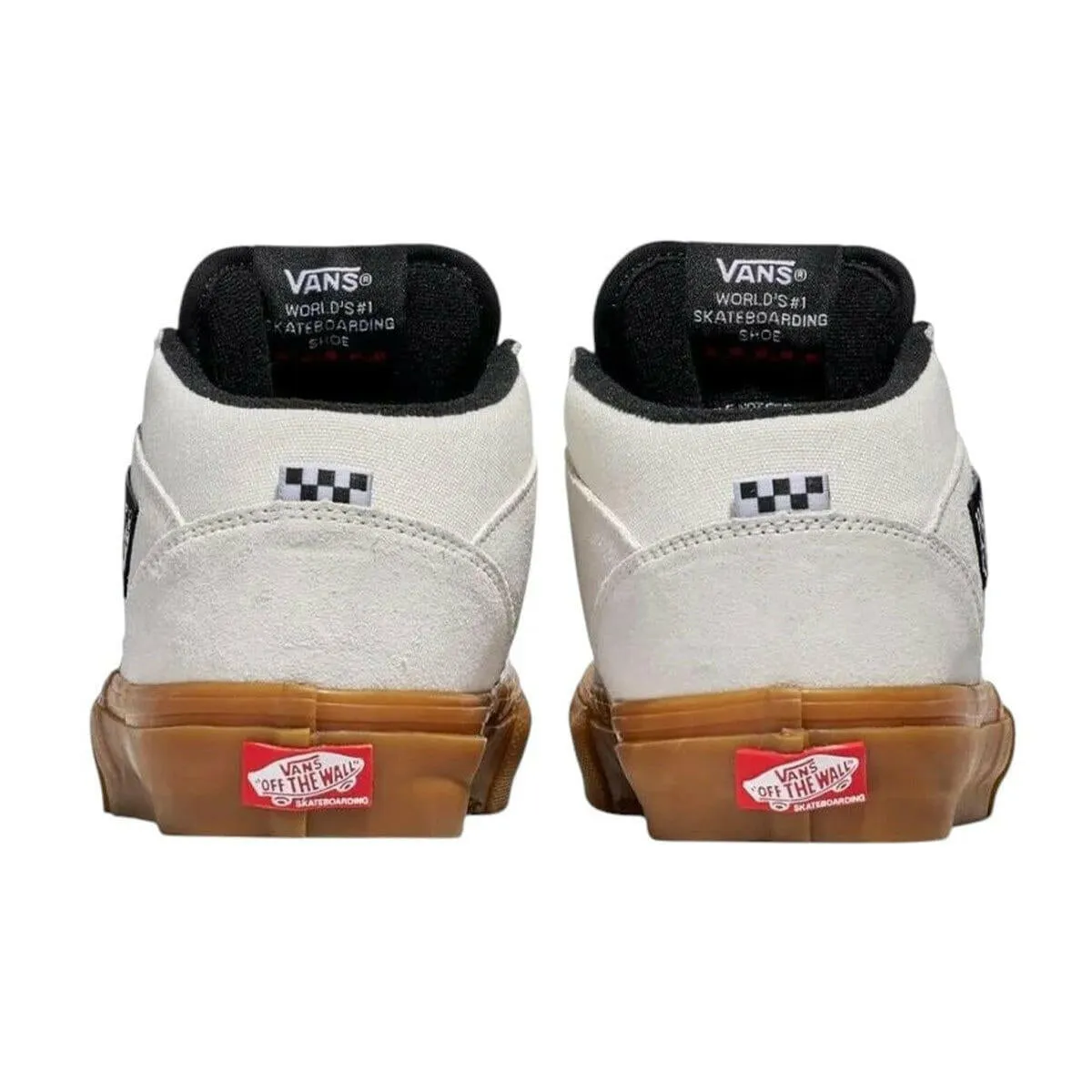 Vans - Skate Half Cab Shoes White/Gum Pro Action Casual Fit