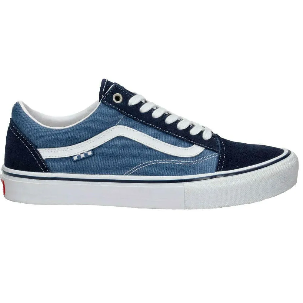 All Weather Wear Vans - Skate Old Skool Shoes Navy/White