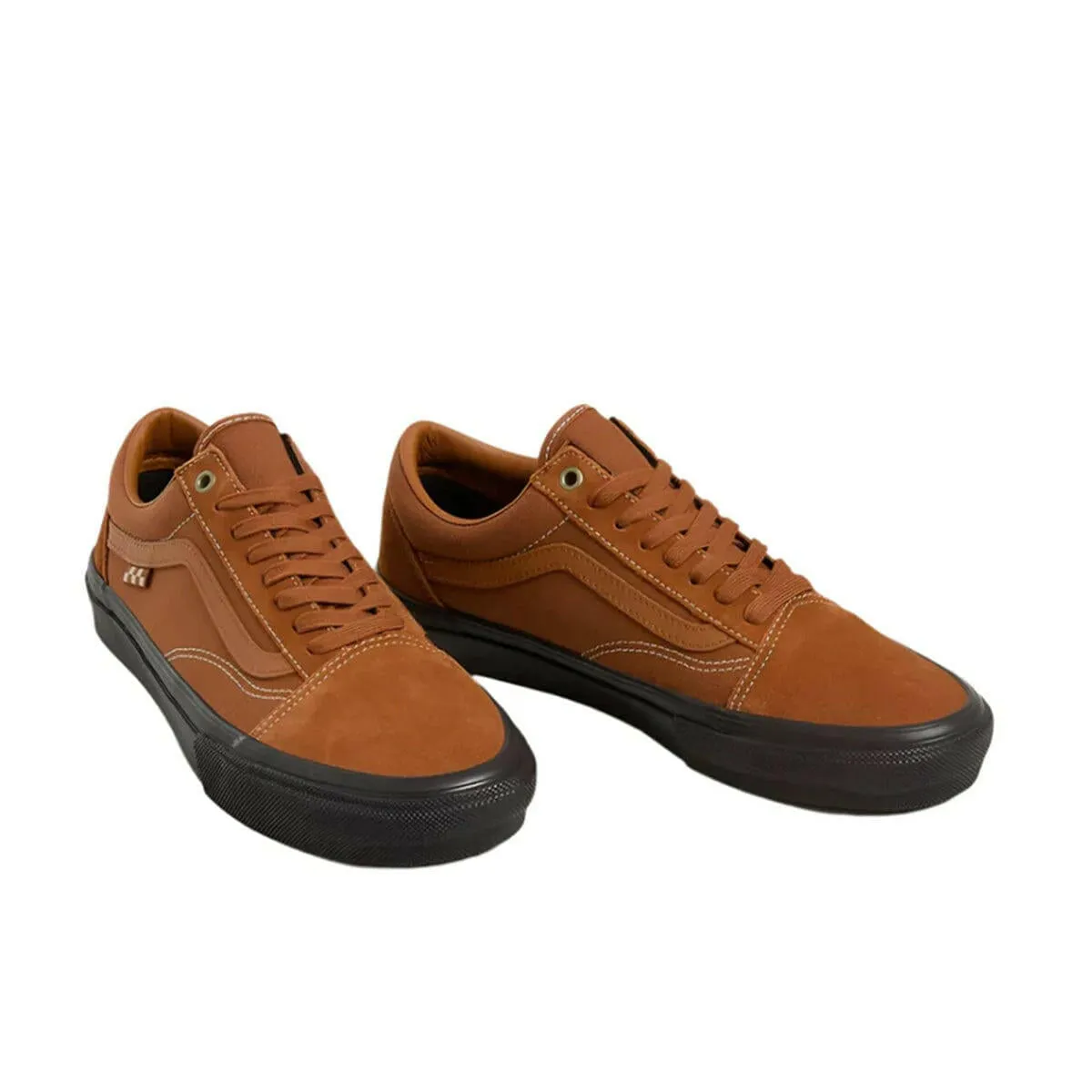 Vans - Skate Old Skool Shoes Sienna/Chocolate Pro Level Ride Solid Construction